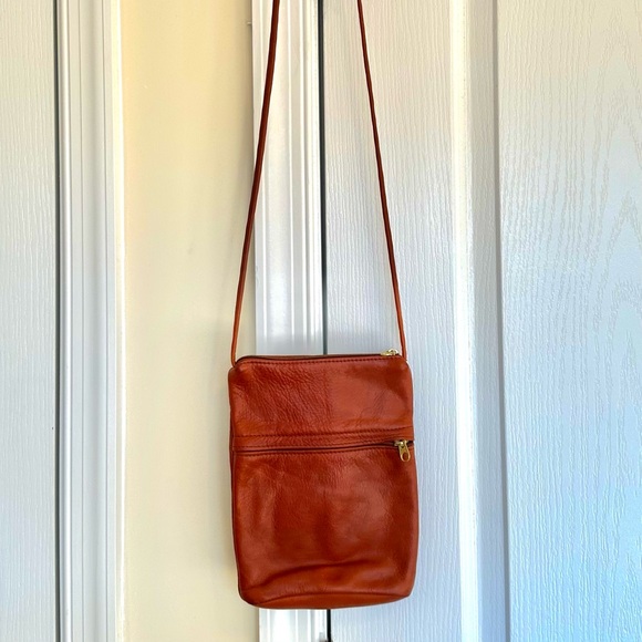 Cognac Leather Crossbody Bag - Picture 2 of 8